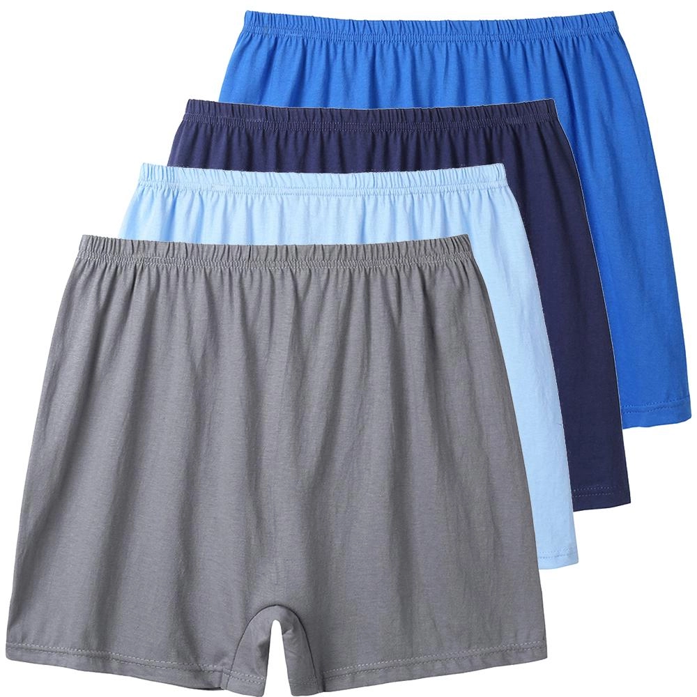 Men&#8217;s Boxer Pants Solid Color Classic Cotton Underwear Comfortable Breathable Corner Pants