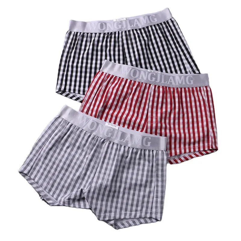 Cotton Boxer Shorts Underwear With Letter Waistband