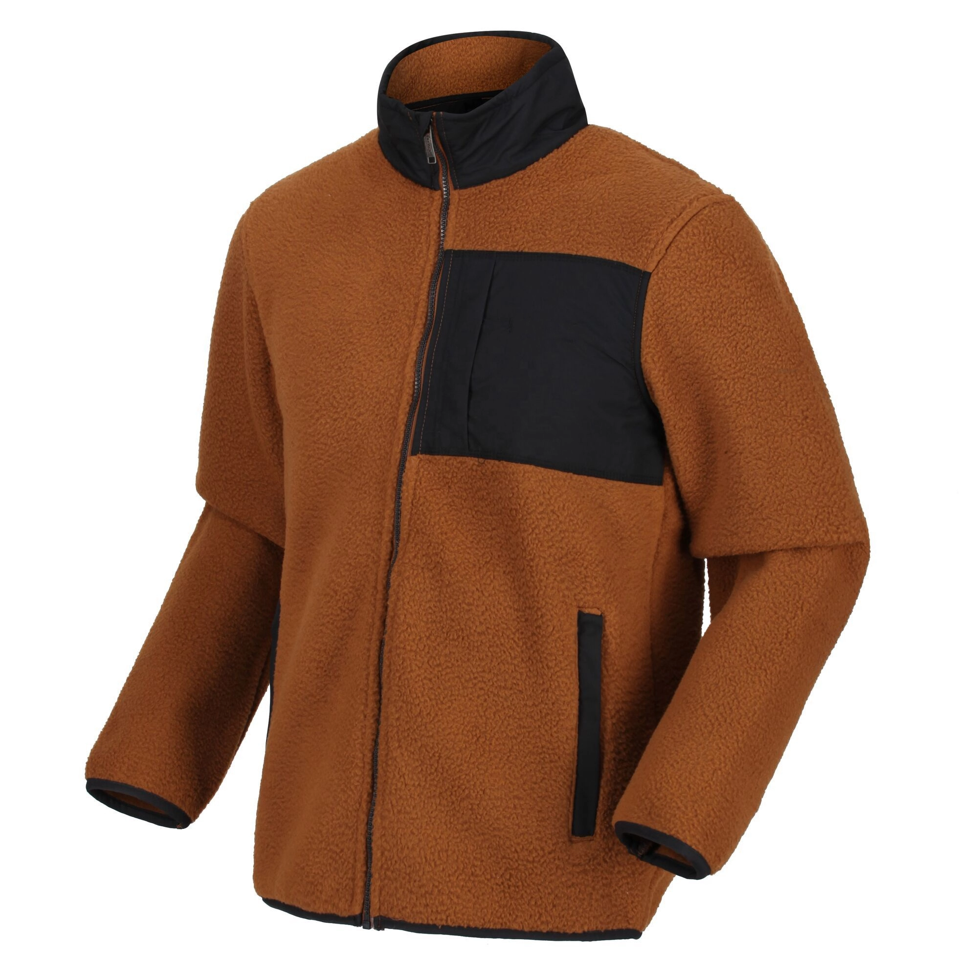 Men's Winter Warm Fleece Jacket Sharp Polar Fleece Jacket In Brown