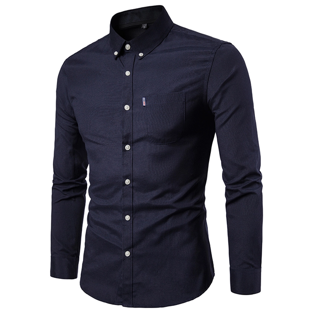 Wholesale Men Cotton Tops Long Sleeve Casual Shirts
