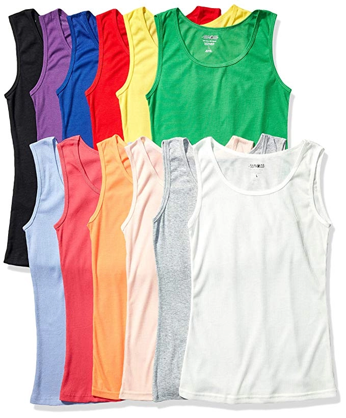 Women&#8217;s Ribbed Fitted Tank Tops A Shirts