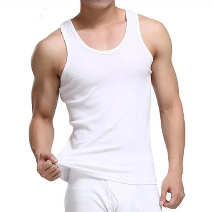 Custom Design Printed Men&#8217;s Singlet 100% Cotton Gym Vests Classic Singlet Summer Tank Top Men